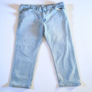 Wrangler Straight Light Blue Mens Jeans Regular 50X30